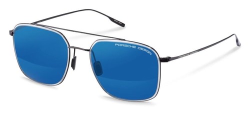 NIB PORSCHE DESIGN SUNGLASSES - P8940 A 264 - DARK GUNMETAL - BLUE MIRROR - Picture 7 of 7