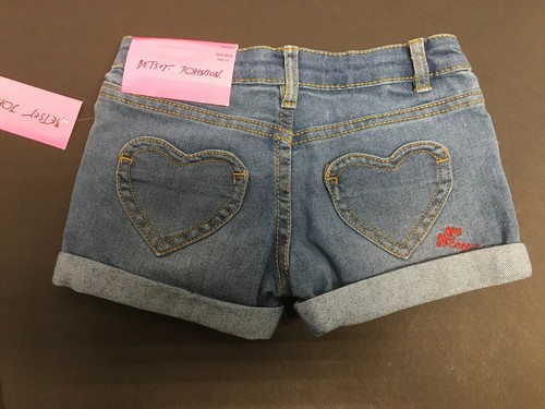 Sz 2 T Outfit Betsey Johnson Denim Jean Shorts W/ Rose & Joe Fresh White Shirt - Picture 8 of 12