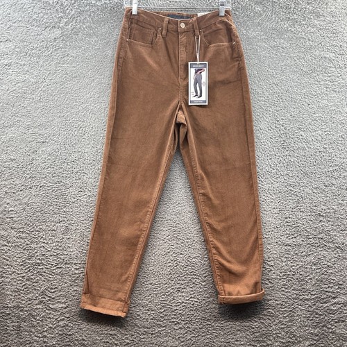 Indigo Rising Pants Juniors Size 7 Brown Corduroy High Rise Mom Fit Pants