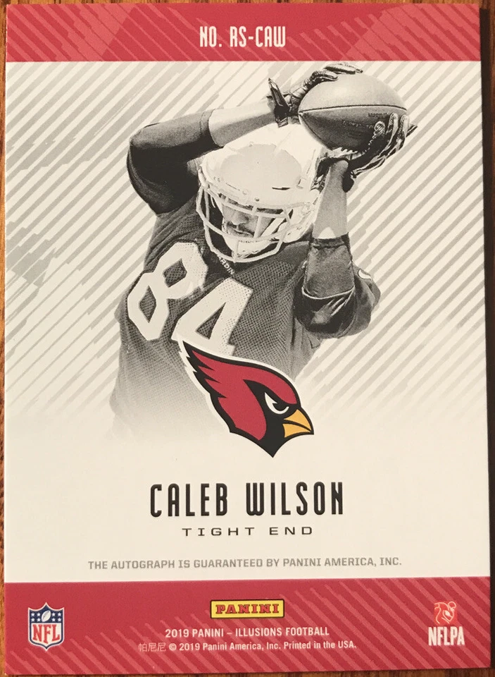 2019 Panini Illusions Rookie Signs Caleb Wilson RS-CAW Arizona Cardinals - Image 2 of 2