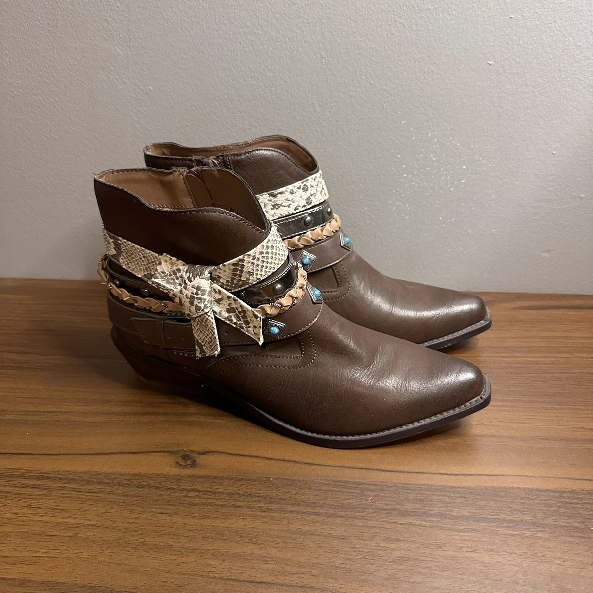 Belt buckle boots cheap