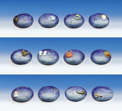 Sternzeichen Stein 7x5x2cmcm - 12 versch. Modelle Zodiac Horoskop NEU & OVP