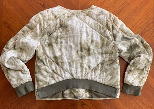 Giacca trapuntata Anthropologie Marrakech verde tie dye bomber moto taglia small - Foto 6 di 6