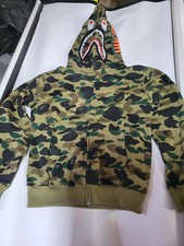 Camo Shark Full Zip Hoodie READ DESCRIPTION. size Large