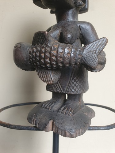 Hermoso cuenco Yoruba Agere Ifa. Usado, auténtico, ejemplo antiguo. 27cm. Nigeria. - Imagen 10 de 22