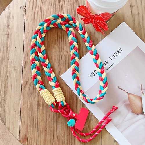 Anti-Lost Mobile Phone Lanyard Hand Weaving Crossbody Phone Strap - Photo 12 sur 13