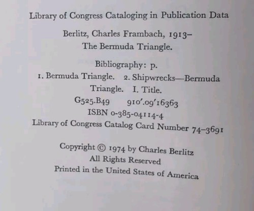 Vintage Bermuda Triangle Books The Devil’s Triangle Atlantis Berlitz Lot of 3 - Foto 5 di 10