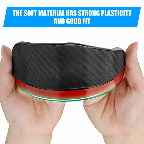 2 PIEZAS Espejo de fibra de carbono negro para visera de lluvia para accesorios automáticos para cejas - Imagen 8 de 12