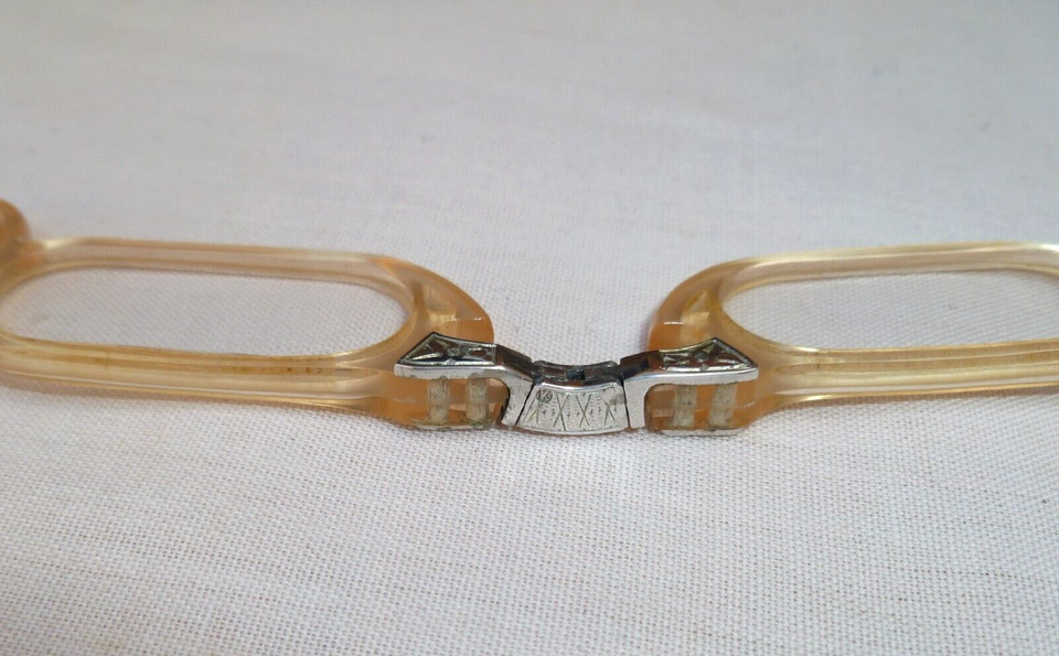 SUPER ANTIQUE ART DECO FOLDING / OPERA GLASSES LEATHER