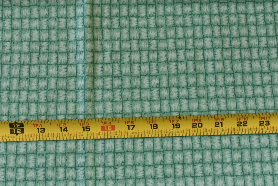 33" Long, Vintage, Green Checks on Green Cotton, Fabric Traditions/1992, P3777 - Image 2 of 4