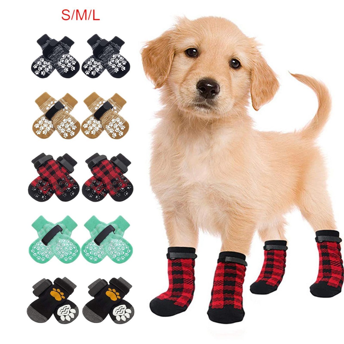 Anti Slip Dog Socks Dog Grip Socks Prevent Licking and Scratching