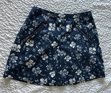 Y2K Abercrombie  Fitch Blue  White Tropical Floral Mini Skirt, Women  s Size 3