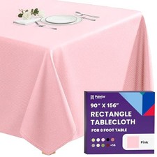 Rectangle Tablecloth - 90 x 156 Inch Table Cloth 156" x 90" Rectangular Pink