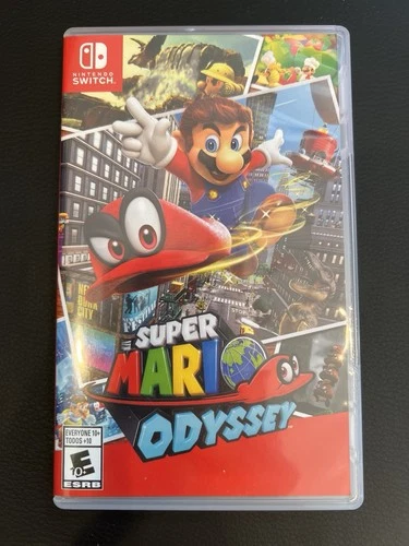 Complete Super Mario Odyssey Nintendo Switch Game& Case, FREE Ship TESTED