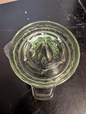 Green Depression Glass Reamer Uranium Vaseline Citrus Squeezer Lemon Juicer