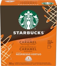 Starbucks Smooth Caramel Flavored Coffee, Capsules, 8 count, 100g/3.5 oz. Box