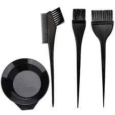 Hair Dye Color Brush & Bowl Set, 4pcs Mixing Tools for Coloring, Dye Kit