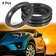 72.6mm to 60.1mm Universal Car Hub Centric Rings Black - Pack of 4