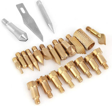 Wood Burning Pen Tips, 23Pcs Woodburning Accessories Stencils Soldering Iron Pyr