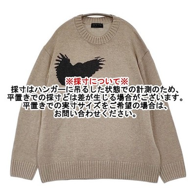 s'yte Yohji Yamamoto 7G WOOL-BLEND INTARSIA CROW-PATTERN PULLOVER