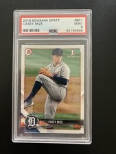 2018 Bowman Draft Casey Mize, PSA 9, #BD1, Paper, RC, Rookie, Detroit Tigers