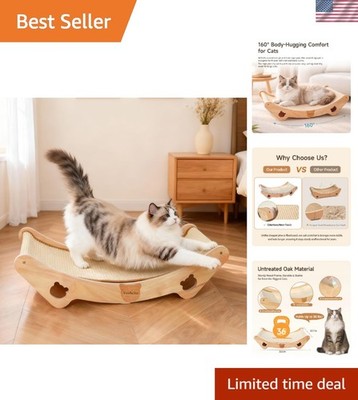 Durable Sisal Cat Lounger with Stable Base - Perfect for Kittens and Large Cats