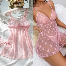 Women's Sexy-Lingerie Babydoll G-string Sleepwear Underwear Lace Dress Nightwear