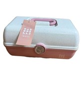 Caboodles On-The-Go Girl Retro Makeup Organizer Case White Marble and Pink