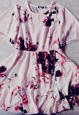 Boohoo Women’s Dress Size 14 Flattering Fit & Flare A-Line Floral Holiday tp53*