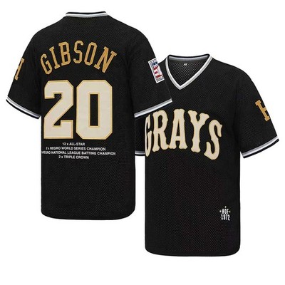 #20 JoshGibson Homestead Grays National League Mesh  Embroidered Baseball Jersey