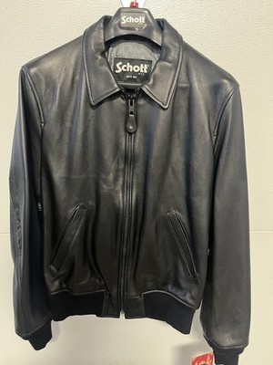 Schott  Style 232 Black - Size: M - Waxy Lambskin Club Jacket - NWT - $870 USD