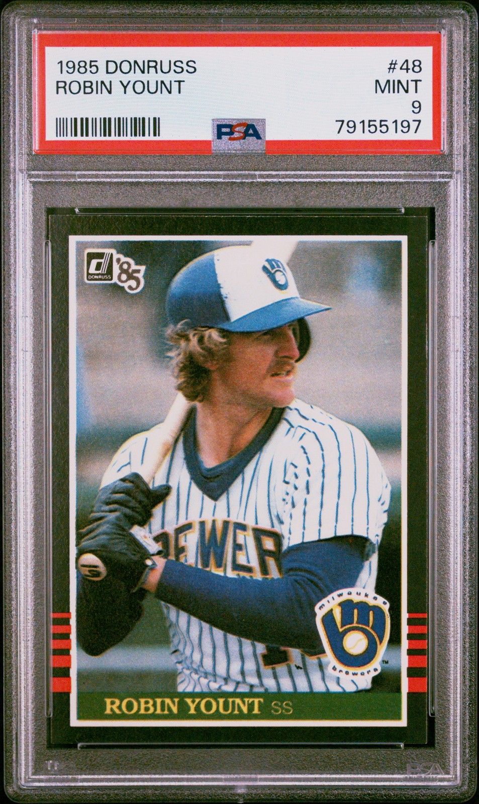1985 DONRUSS #48 ROBIN YOUNT PSA 9