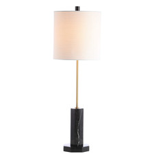 Safavieh Lighting Collection Zackary Modern Black/ Brass Gold 31-Inch Bedroom