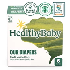 HealthyBaby Organic Cotton Enhanced Chlorine Free Disposable Diaper Size 6