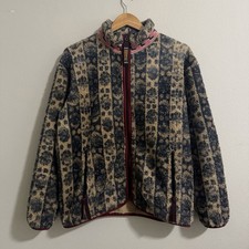 Kapital Damask animal print Deep Pile Dleece Zip Up Jacket Made in Japan Sz 2 /M