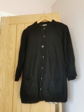 ***Mamut Moden*** Vintage Black Mohair Cardigan Size 42