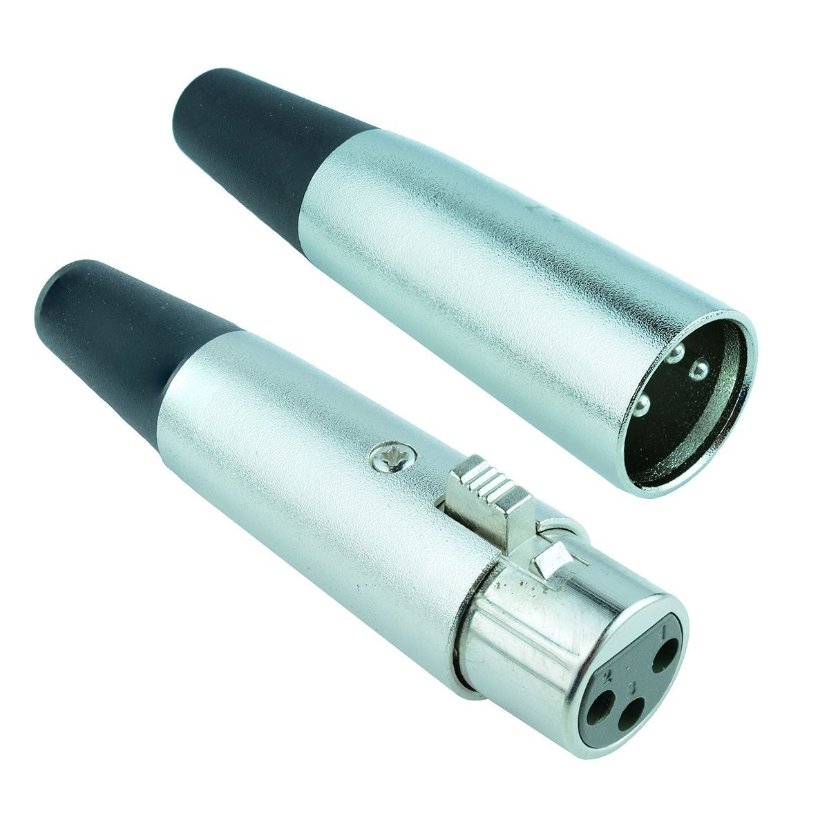 Pair XLR 3-Pole Cable Connector Socket + Plug Audio Connector