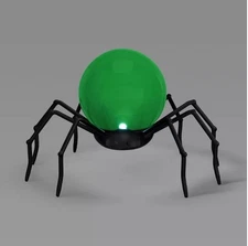Lit Metal Spider with Plastic Ball Figurine - Hyde and EEK! Boutique™ Dark Green