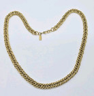 Chain 18 in 80's Style Vintage Monet Necklace Gold Tone Wide