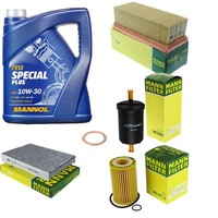 MANN-FILTER Inspektionspaket Mannol 5L Special Plus 10W-30 FüR Renault Clio Ii