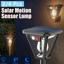 2/4PCS LED Solar Pathway Lights Wall Outdoor Landscape Solar  Garden Lawn Lights