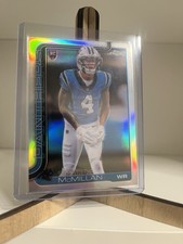 2025 Topps Chrome NFL Tetairoa McMillan Refractor Rookie Card Panthers