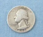 1948-S Washington Quarter, 90% Silver