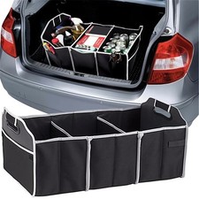 Car Trunk Organizer Collapsible Storage Bag With Lid Multi-compartment Suv