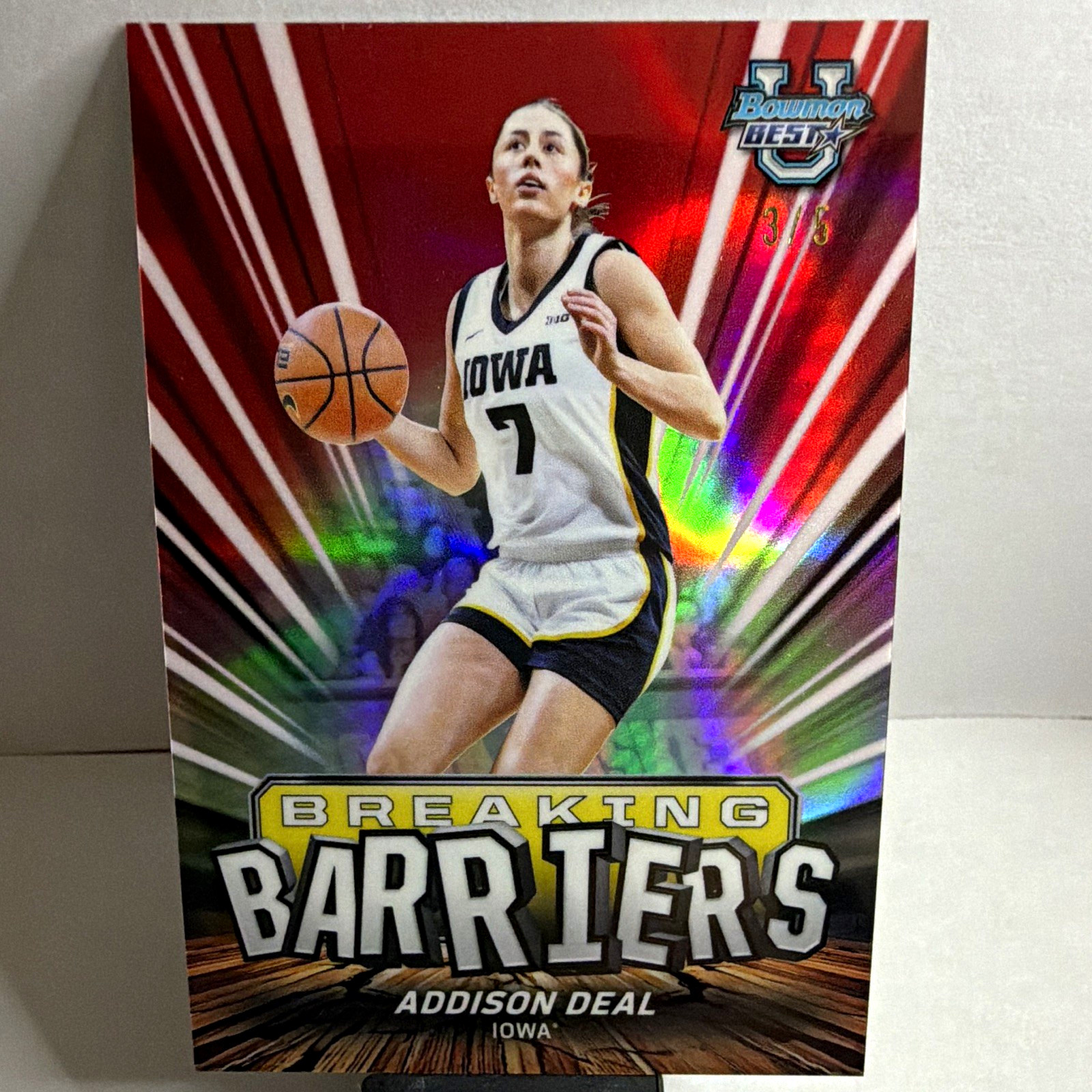 Topps Bowman U Best 2025-26 Addison Deal Iowa BB-12 Breaking Barriers Red /5 RC