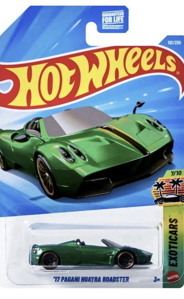 HOT WHEELS 2017 PAGANI HUAYRA ROADSTER GREEN (EXOTICARS #7/10