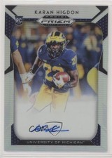 2019 Panini Prizm Draft Picks Silver Karan Higdon #136 Auto 4t6