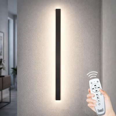 39'' Dimmable Outdoor Wall Light with Remote, IP65 Waterproof LED Sconce