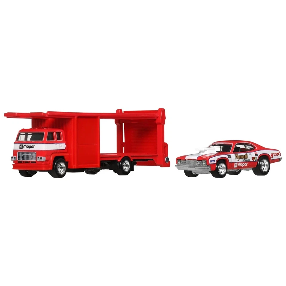 Hot Wheels Team Transport '73 Plymouth Duster & Second Story Lorry 2025 Mattel - Imagen 3 de 3