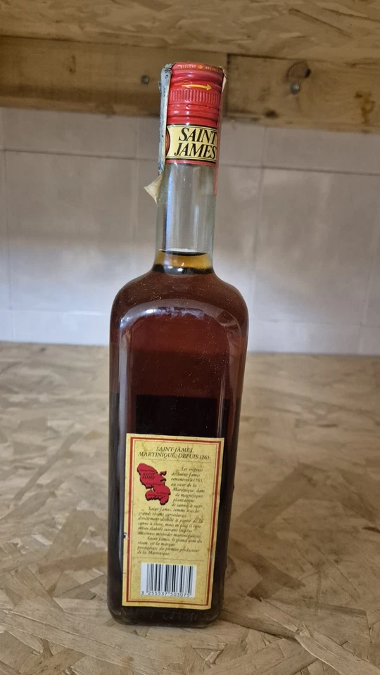 1X Rhum Saint James Royal Ambre 70cl 45% imp. Spirit anni 90 - Immagine 2 di 4
